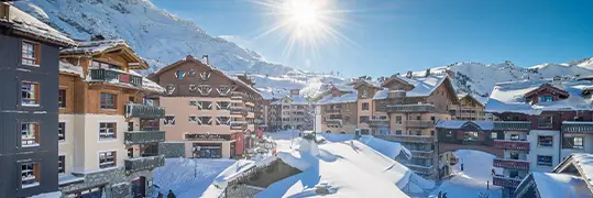 station des Arcs en plein hiver