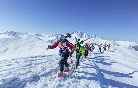 Des personnes qui font du ski de fond