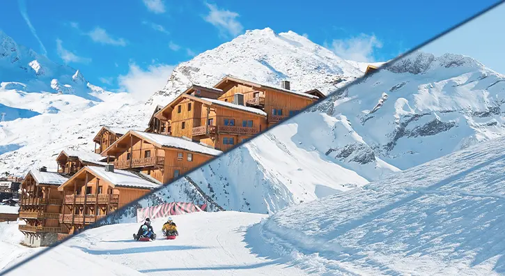 Versus entre les stations des Menuires et de Val Thorens