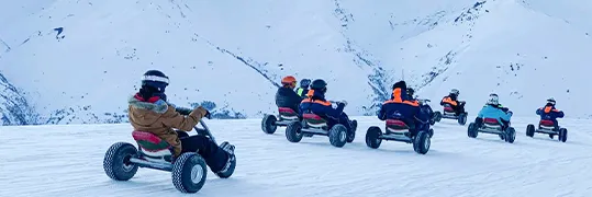activité sur les pistes de ski