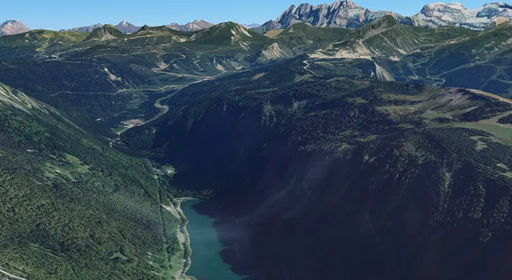 Vue sur un canyon de Haute-Savoie