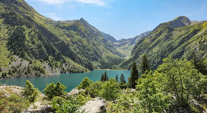 Vue sur le lac de Lauvitel