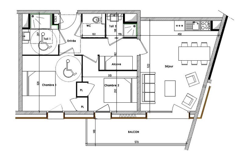 Appartement Lodges 1970 PL-LDGEA402 - Plagne Centre