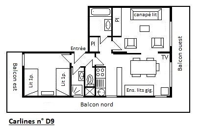 Appartement Carlines MRB080-D09 - Méribel Centre 1600 