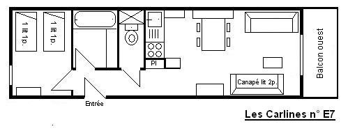Appartement Carlines MRB080-E07 - Méribel Centre 1600 