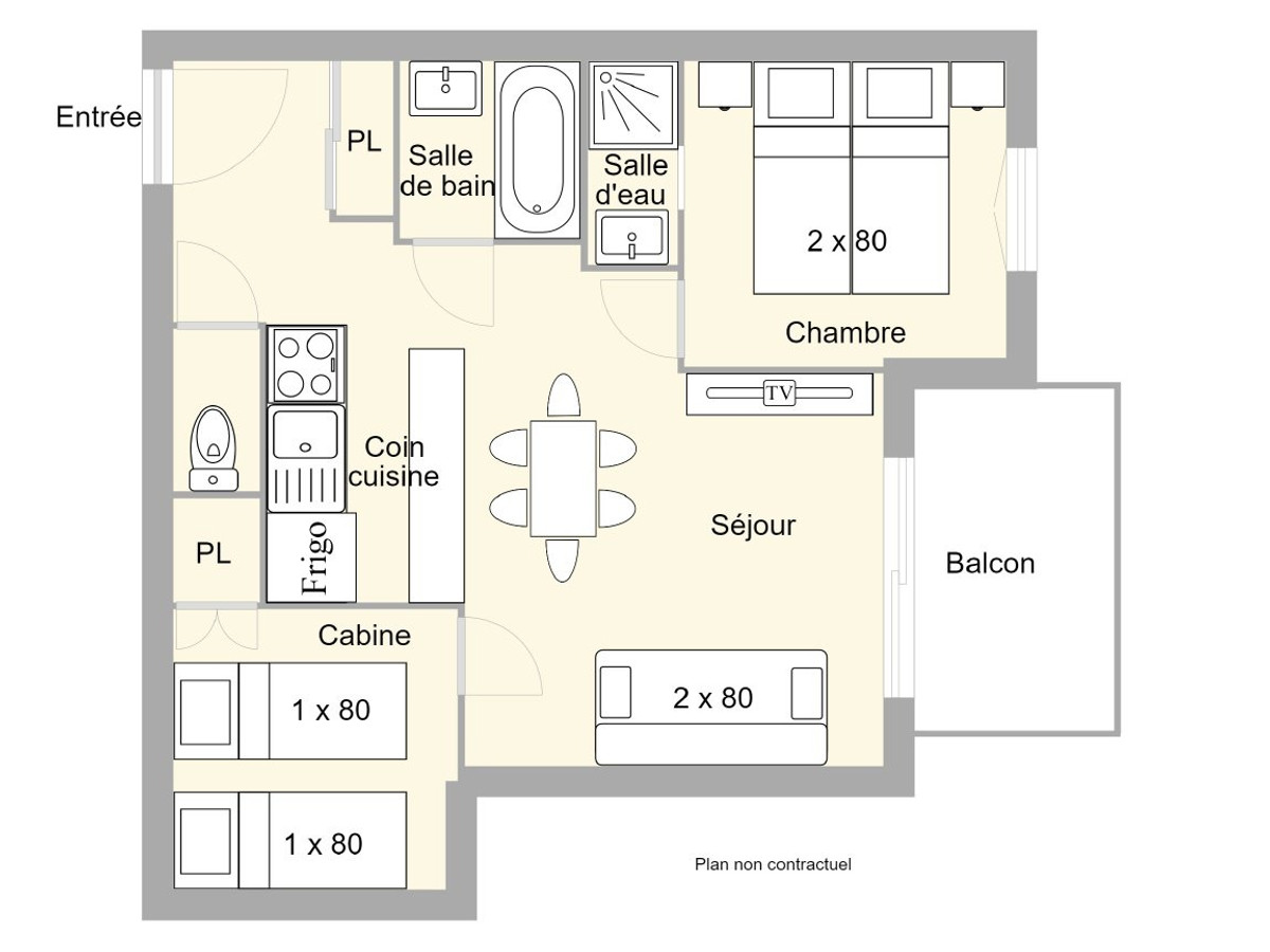 Appartement Les Saisies, 3 pièces, 6 personnes - Les Saisies