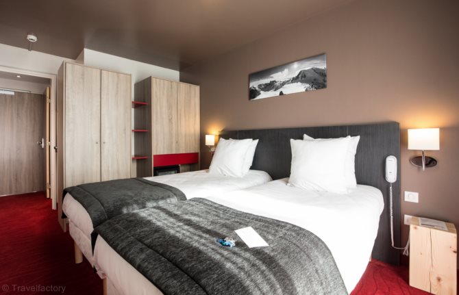 Chambre 2 Personnes (lits simples) en All Inclusive - SOWELL HOTELS Le Parc & Spa 4* - Serre Chevalier 1200 - Briançon