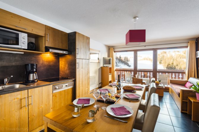 3 Pièces ou 3 Pièces duplex 6 personnes - travelski home premium - Résidence Les Chalets d'Edelweiss 4* - Plagne 1800