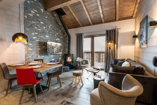 Appartement 4 Personnes avec cheminée - Résidence Chalet Skadi 5* - Val d’Isère Centre