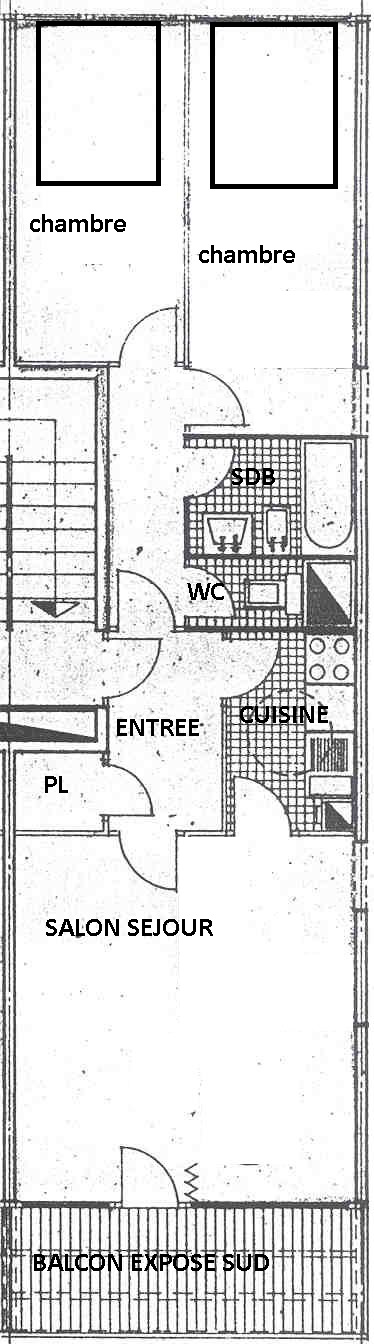 3 pièces 6 personnes - Appartements LES ECRINS - Plagne Centre