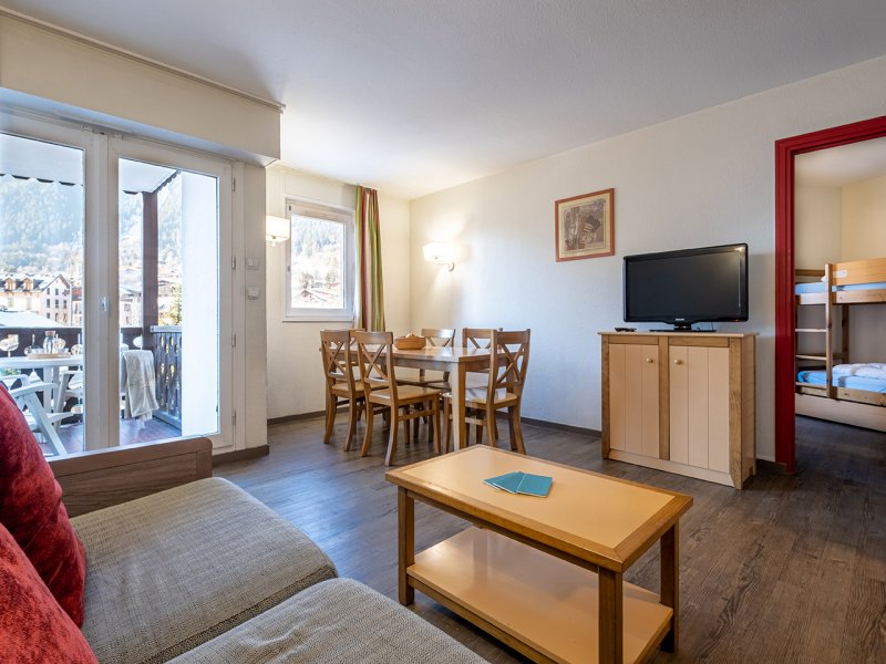Appartement 6 personnes - 1 chambre + 1 coin nuit - Rivière - Pierre & Vacances Résidence La Rivière - Chamonix Sud