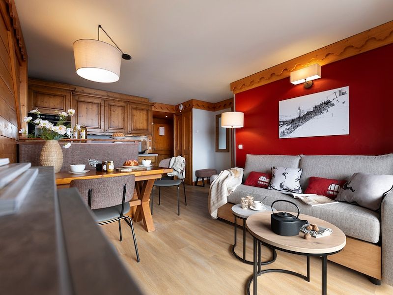 Appartement 6 personnes - 1 chambre + 1 coin nuit - Rénové - Pierre & Vacances Résidence premium Les Alpages de Reberty - Les Menuires Reberty 2000