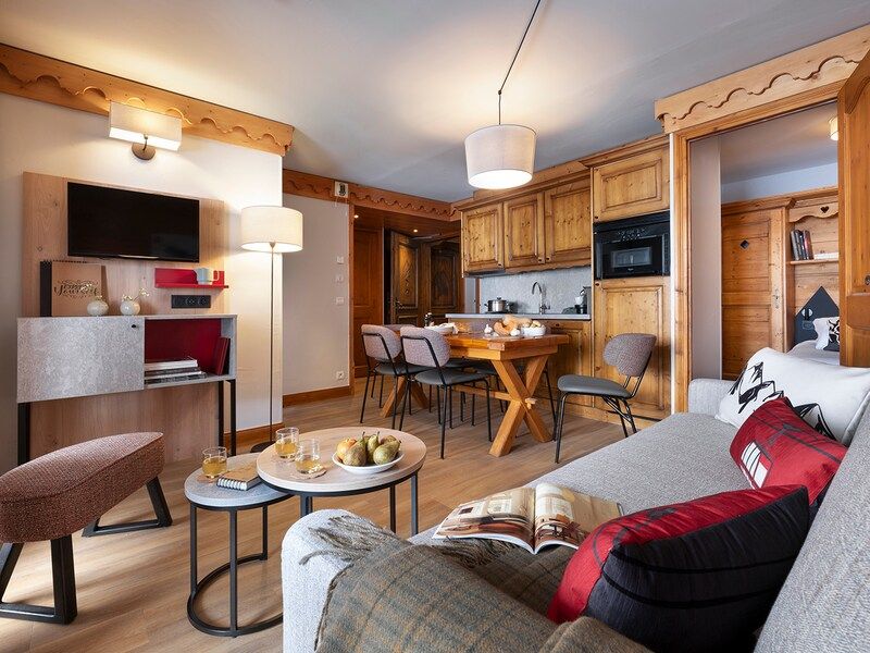 Appartement 6 personnes - 2 chambres - Rénové - Pierre & Vacances Résidence premium Les Alpages de Reberty - Les Menuires Reberty 2000
