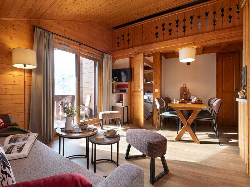 Appartement 8 personnes - 2 chambres + 1 mezzanine - Rénové - Pierre & Vacances Résidence premium Les Alpages de Reberty - Les Menuires Reberty 2000