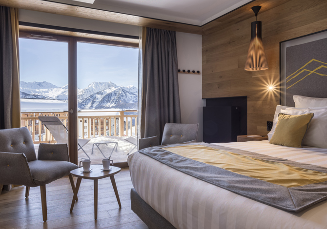 Chambre Excellence 2 Personnes avec petit-déjeuner - Hôtel Alparena 4* - La Rosière