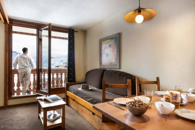 Appartement 8 Personnes Classique avec mezzanine - Court séjour - Résidence Le Cheval Blanc 3* - Val Thorens