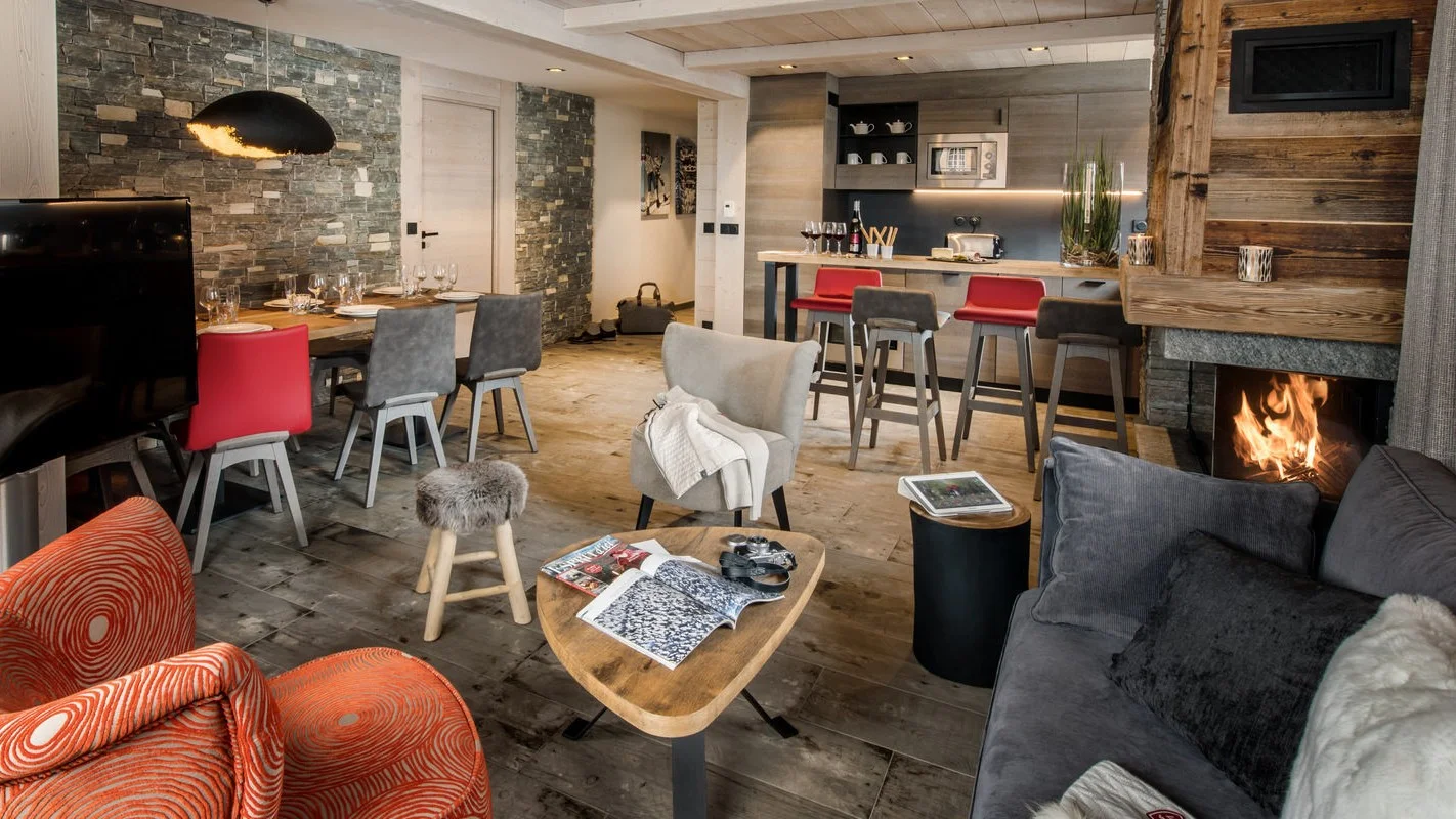 Appartement 6 Personnes avec cheminée - Court séjour - Résidence Chalet Skadi 5* - Val d’Isère Centre