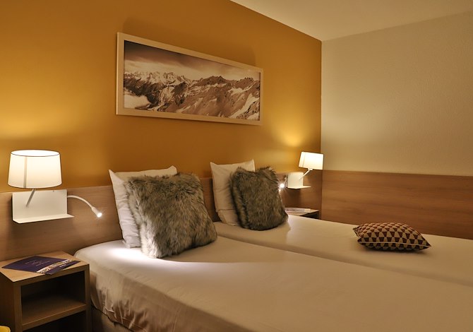 Chambre 2 personnes Twin Petit déjeuner - SOWELL Hôtel Mont Blanc & Spa 3* - Saint Gervais Mont-Blanc