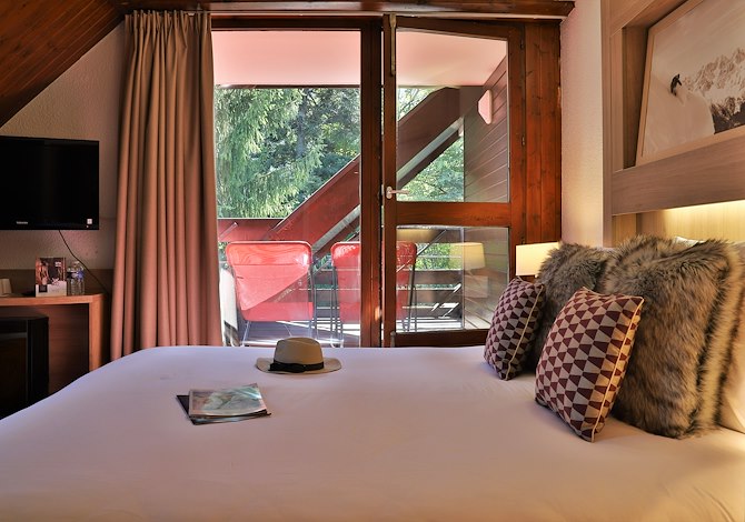 Chambre 3 personnes Double lit simple Petit déjeuner - SOWELL Hôtel Mont Blanc & Spa 3* - Saint Gervais Mont-Blanc