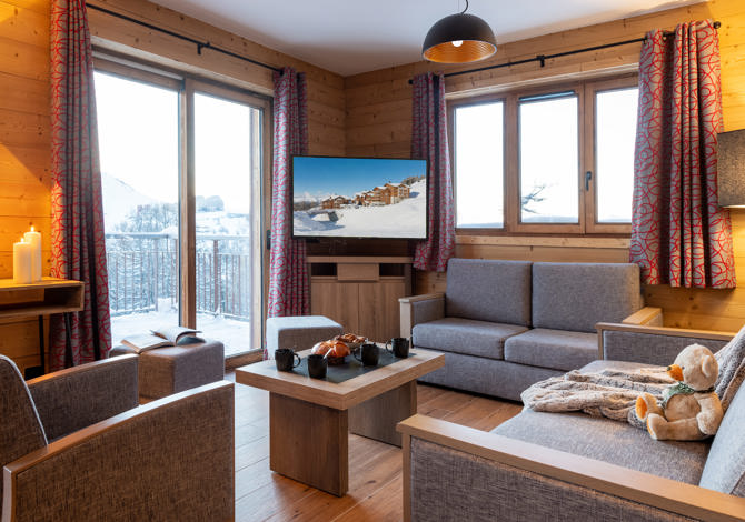 3 Pièces 6 personnes - Résidence CGH White Pearl Lodge & Spa 5* - Plagne Soleil