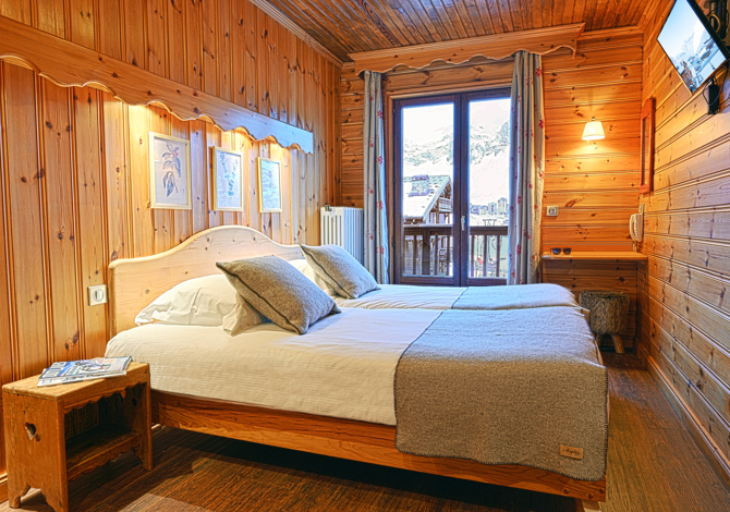 Chambre 2 personnes Vue Montagne Petit déjeuner - Hôtel L'Arbina 3* - Tignes 2100 Le Lac