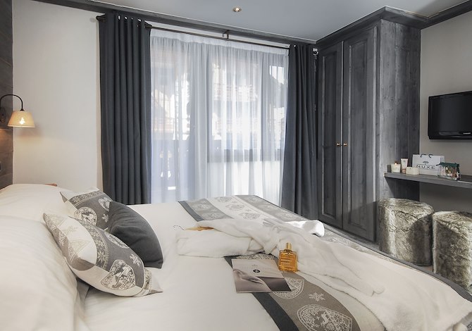 Chambre 2 personnes Petit déjeuner - Hôtel La Chaudanne 4* - Méribel Centre 1600