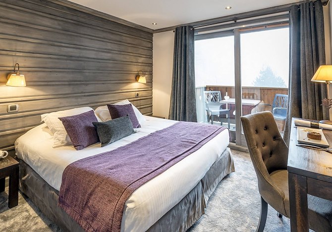 Chambre 2 personnes Petit déjeuner Sud - Hôtel La Chaudanne 4* - Méribel Centre 1600