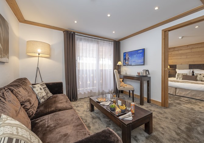 Suite Lounge 4 personnes Petit déjeuner - Hôtel La Chaudanne 4* - Méribel Centre 1600