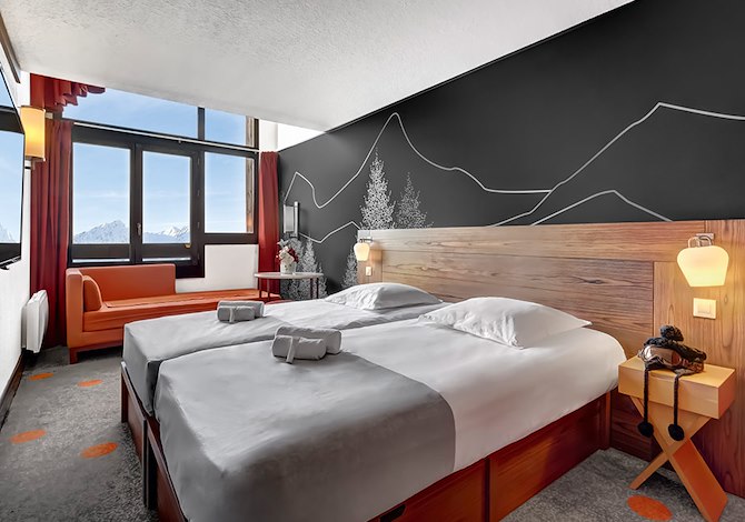 Chambre 2 adultes + 1 enfant Communicante Vue Pension complète - Belambra Clubs Avoriaz - Les Cimes du Soleil - Tout Compris - Avoriaz