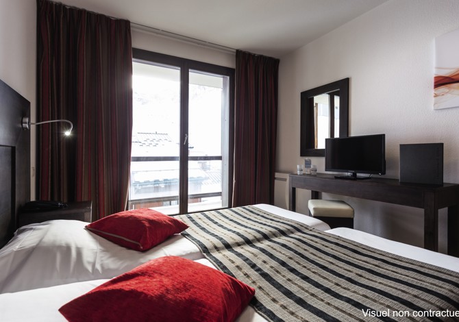 Chambre 2 adultes avec 2 lits simples en demi-pension - Hotel Tignes Le Diva - Tignes Val Claret