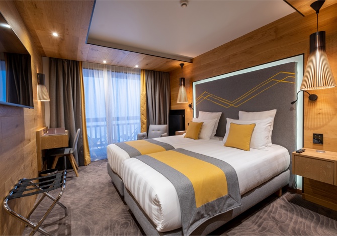 Chambre Classique 2 Personnes en demi-pension - Hôtel Alparena 4* - La Rosière