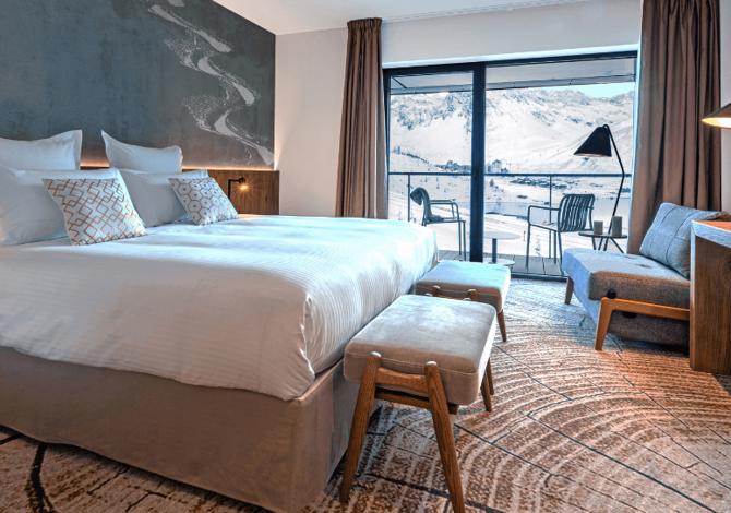 Chambre 2 personnes Privilège Demi pension - Hôtel VOULEZVOUS 5* - Tignes 2100 Le Lac