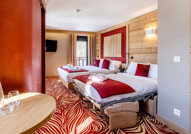 Chambre Supérieure 3 Personnes en demi-pension - Hôtel Madame Vacances Les Cimes 3* - Vaujany