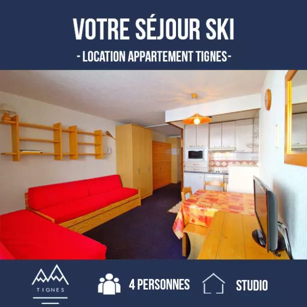 Studio 4 personnes avec vue sur les pistes - Le Bollin - Tignes Val Claret