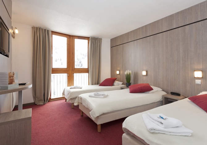 Chambre 3 Personnes en pension complète - Village Club MMV Les Mélèzes 4* - Les Arcs 2000