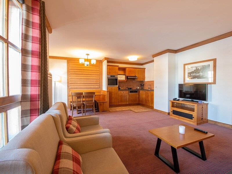Appartement 6 personnes - 2 chambres - Piscine extérieure - Sans balcon - Pierre & Vacances Résidence premium Arc 1950 Le Village - Les Arcs 1950