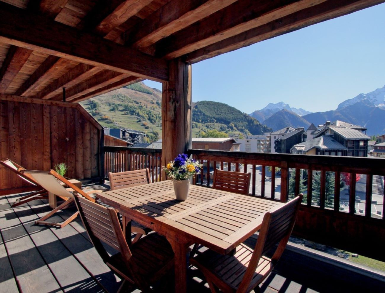 2 pièces 6 personnes vue montagne - Appartement Cortina - 32 - Appt terrasse somptueuse 4/6 pers - Les Deux Alpes Venosc