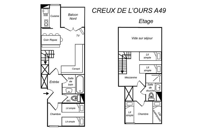 Appartements Creux De L'ours A (Rouge) - Méribel Mottaret 1850