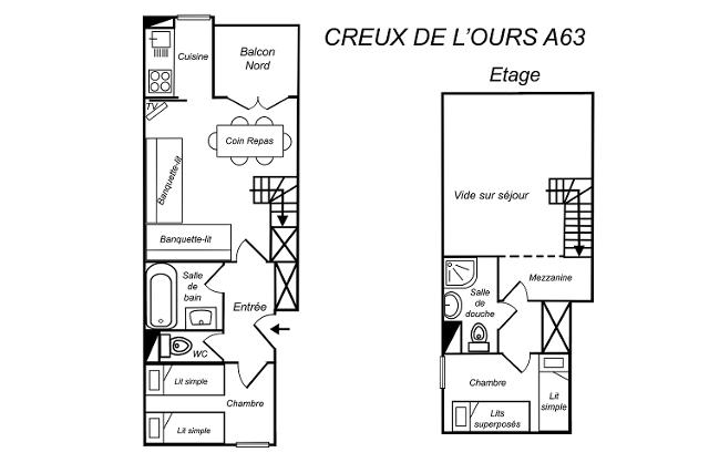 Appartements Creux De L'ours A (Rouge) - Méribel Mottaret 1850