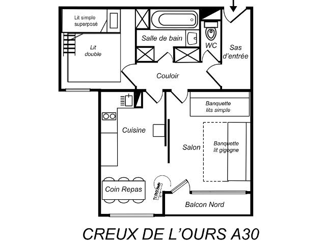 Appartements Creux De L'ours A (Rouge) - Méribel Mottaret 1850
