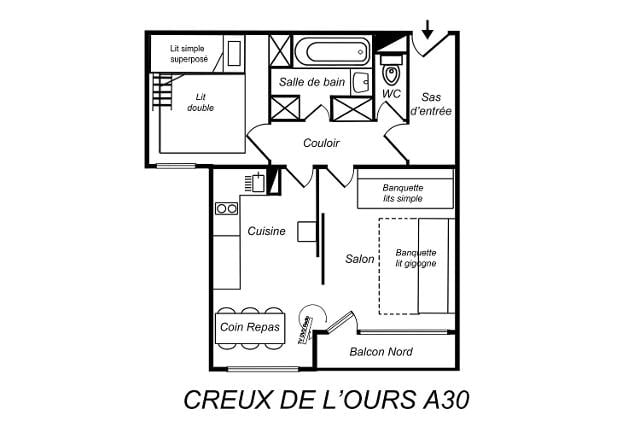 Appartements Creux De L'ours A (Rouge) - Méribel Mottaret 1850