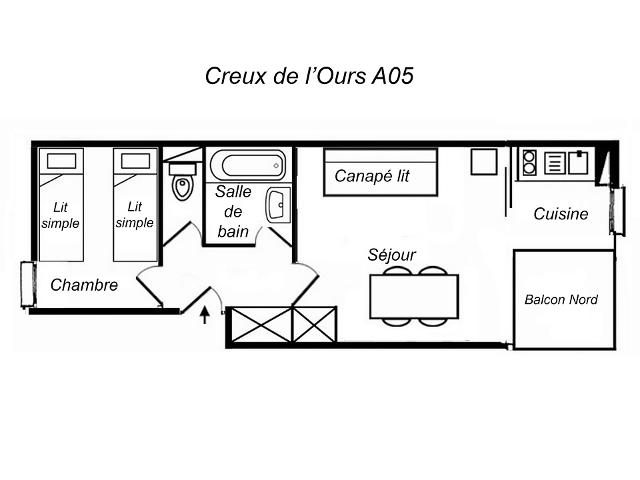 Appartements Creux De L'ours A (Rouge) - Méribel Mottaret 1850