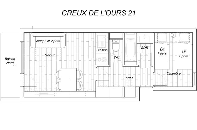 Appartements Creux De L'ours C (Bleu) - Méribel Mottaret 1850