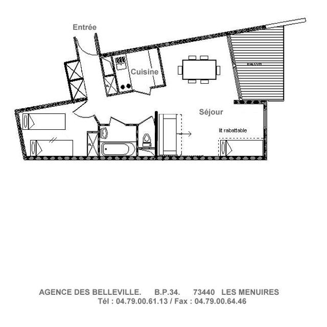Appartements CORYLES B - Les Menuires Reberty 1850