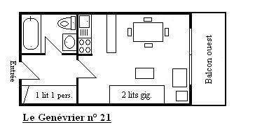 Appartement Genevrier MRB320-031 - Méribel Centre 1600 