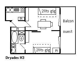 Appartement Dryades MRB240-G08 - Méribel Centre 1600 