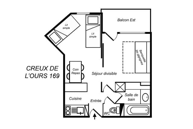 Appartements Creux De L'ours D (Vert Clair) - Méribel Mottaret 1850