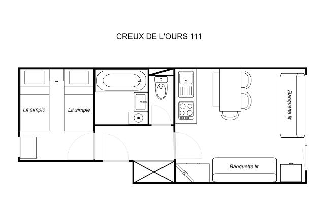 Appartements CREUX DE L OURS D - Méribel Mottaret 1850