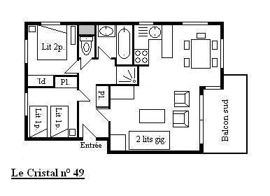 Appartement Cristal MRB190-049 - Méribel Centre 1600 
