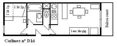 Appartement Carlines MRB080-D16 - Méribel Centre 1600